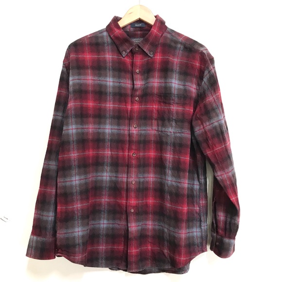 Pendleton Mason Plaid 100% Cotton Button Up Flannel (L) - Picture 2 of 8